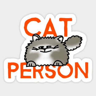 Cat Person Sticker